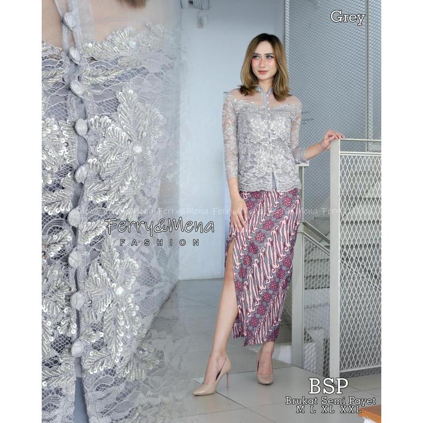 SETELAN KEBAYA BSP SEMI PAYET KEBAYA NATALAN SET KEBAYA WISUDA ELEGAN MODERN BORDIR KEBAYA KONDANGAN