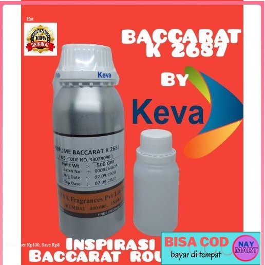 PARFUM BACCARAT K 2687 BIBIT PARFUM MURNI 100 ML BY KEVA ( BACCARAT ROUG 540)