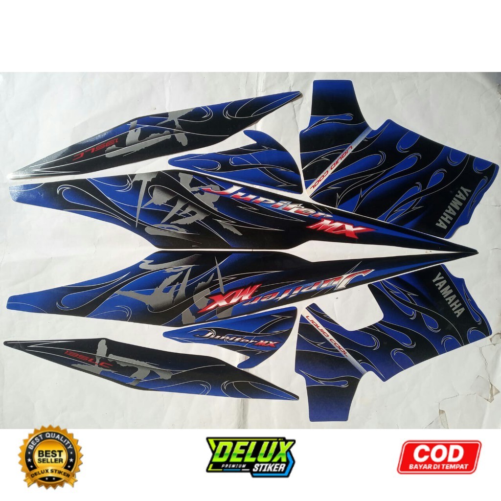 COD stiker striping yamaha jupiter mx 135 2008 biru