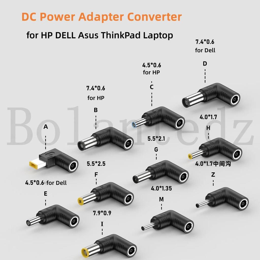 DC Power Plug 6.0*3.7mm Female to 4.0x1.7 5.5x2.5 4.0x1.35 7.4x5.0 mm Male DC Power Jack Connector A