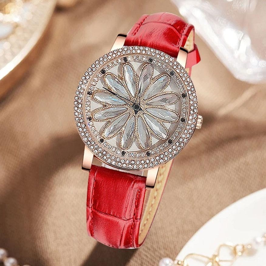 Ori Cristiano Aillen Jam Tangan Wanita 0851 Kulit Leather Asli Analog Turbine Water Resistant 3 ATM