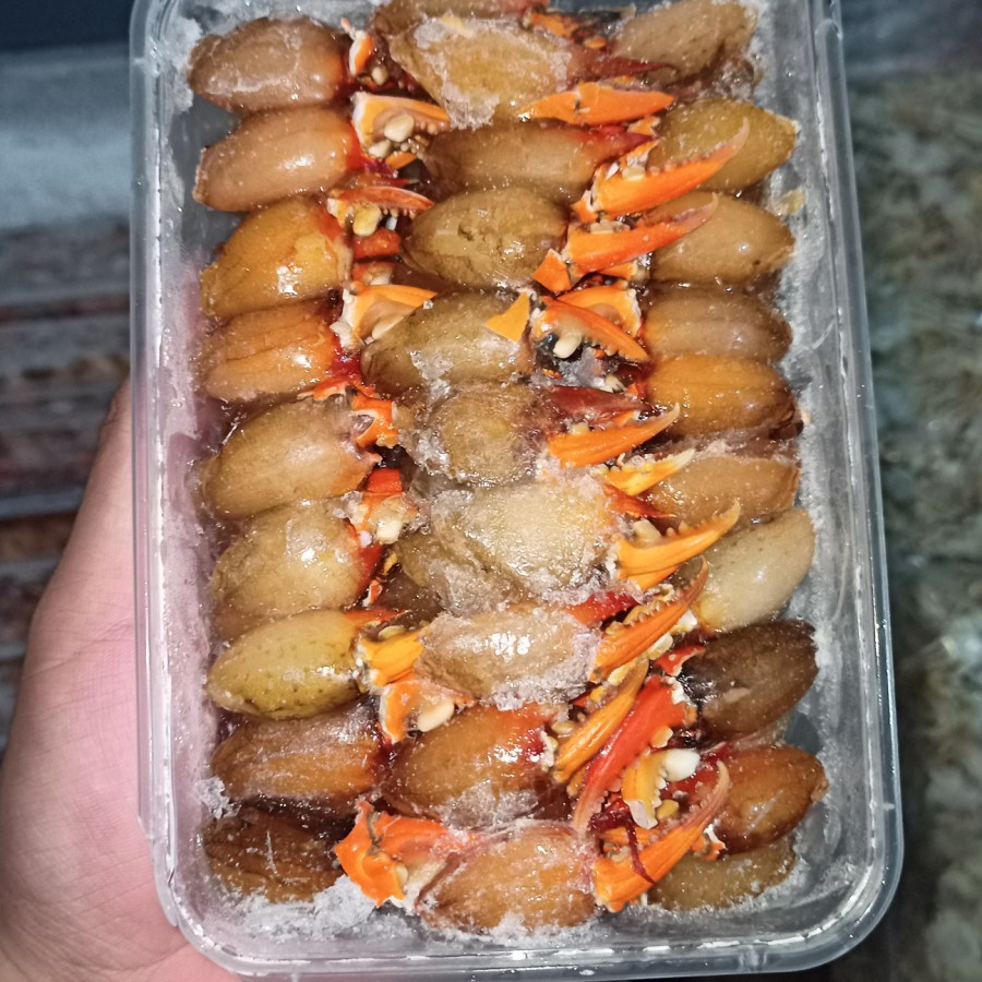 Paling dicari Daging capit kepiting kupas / cimkong / crab law kemasan 500 gram
