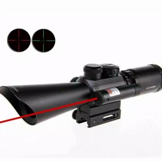Teleskop senapan angin M8 sudah termasuk laser teleskop