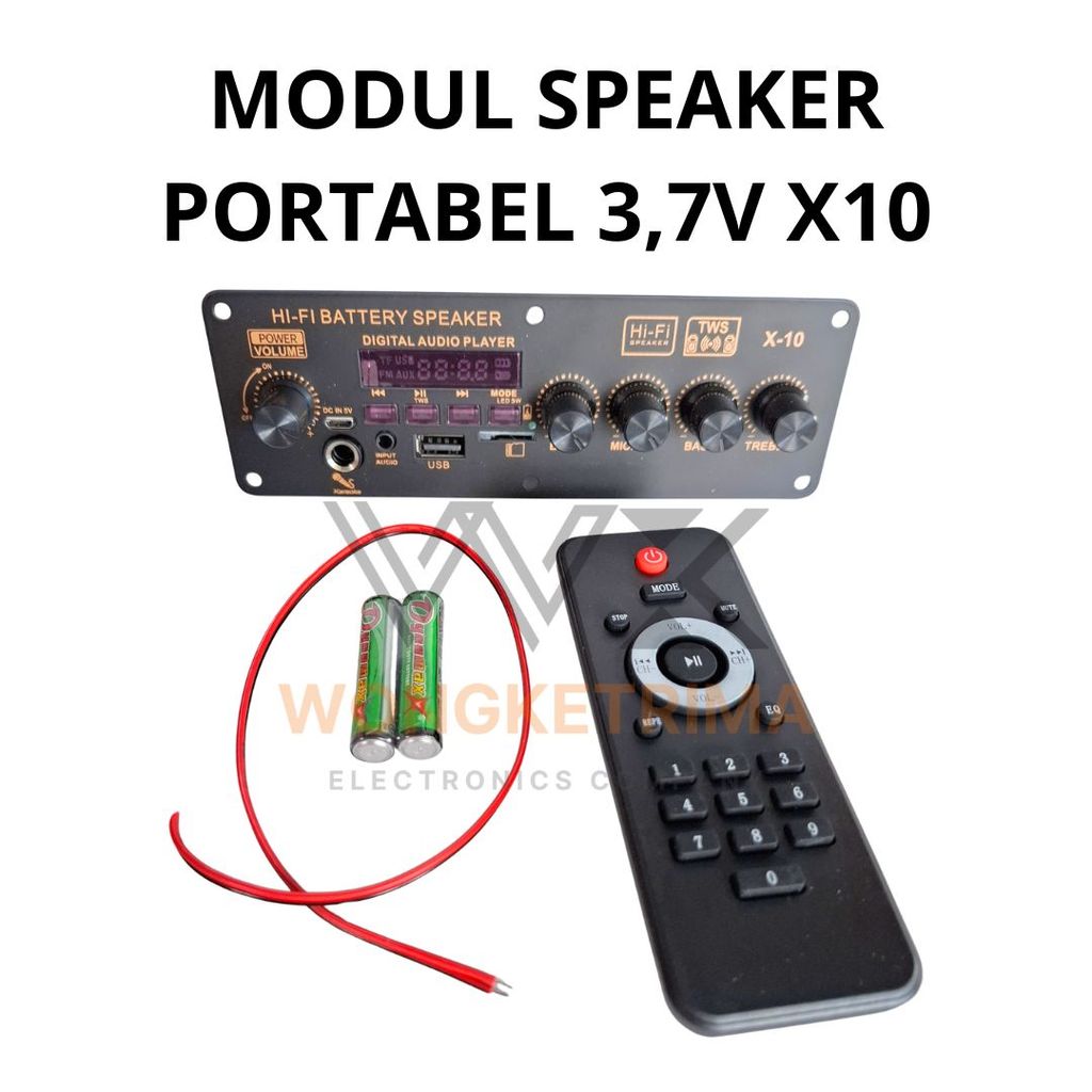 MODUL AMPLIFIER MP3 BLUETOOTH 3.7V USB TF FM KARAOKE UNTUK SPEAKER PORTABLE