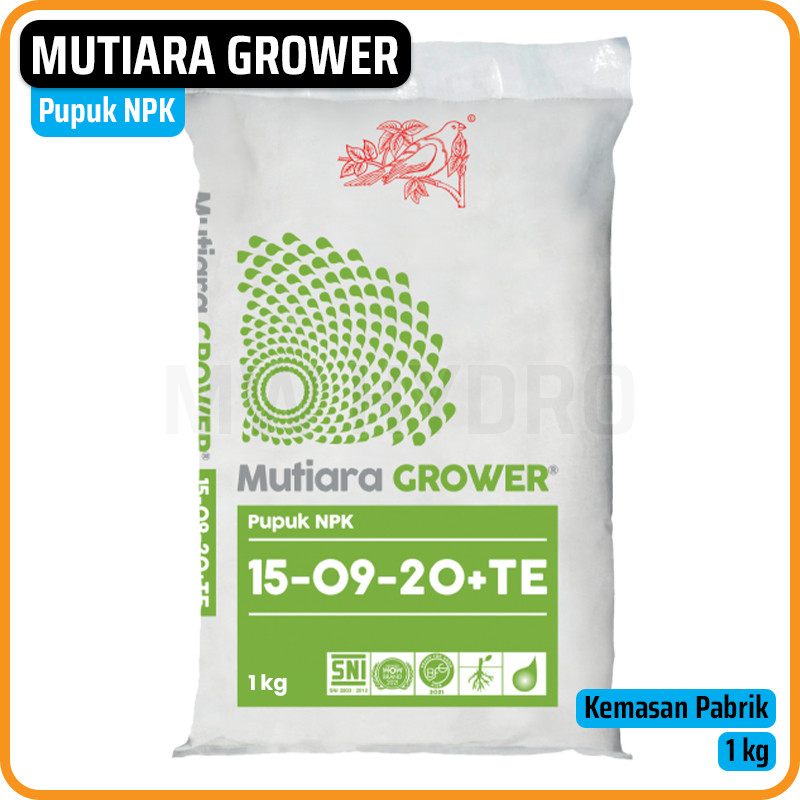 Pupuk NPK 15-09-20+MgO+S Granular Hijau dengan Nitrat dan Amonium untuk Tanaman Kemasan 1 Kg