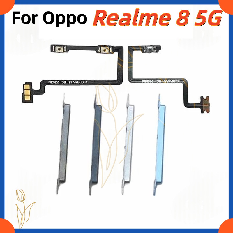 Tombol volume daya hidup mati fleksibel untuk Realme 8 8S 5G