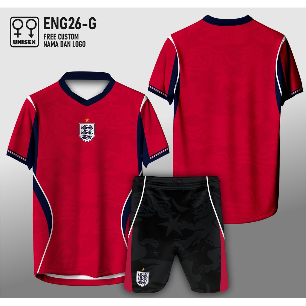 Jersey Timnas Inggris Away Piala Dunia 2026 Setelan Free Custom Nama Dan Nomor ENG26-C