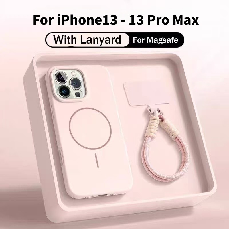 MagSafe Magnetic Liquid Silicone Phone Case for iPhone 13 13Pro 13Pro Max Soft Case Anti-Yellow Full