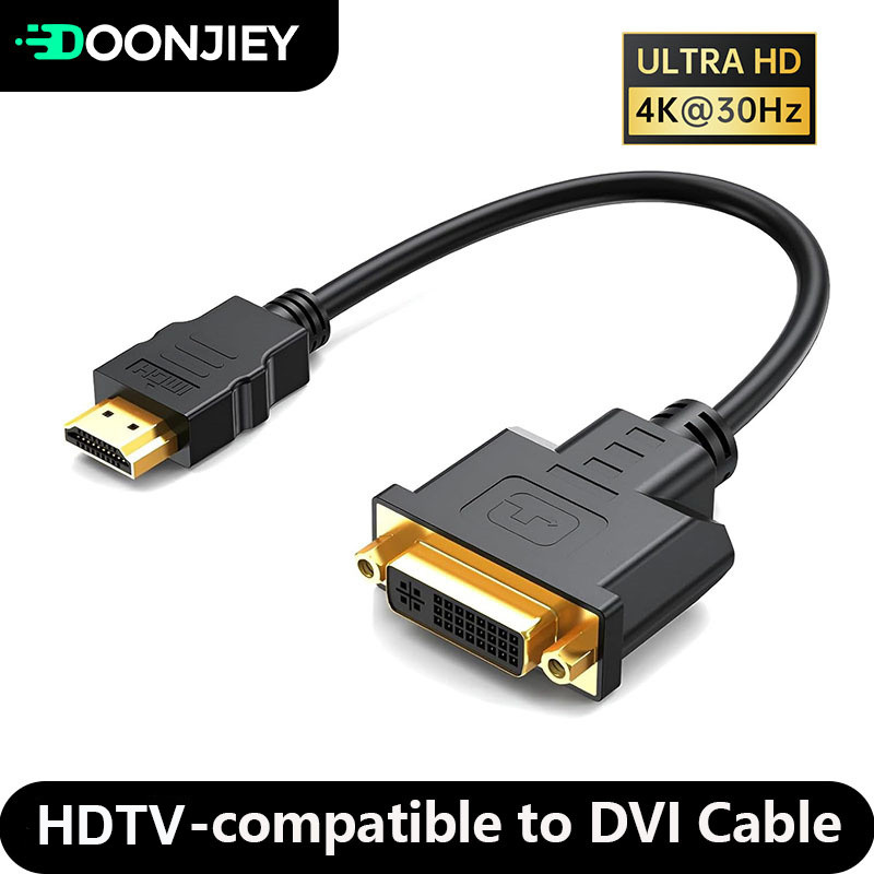 4K Birection HDMIcompatible Male To DVID DVI 24+5 Female Video Converter Adapter Cable For HDTV Proj