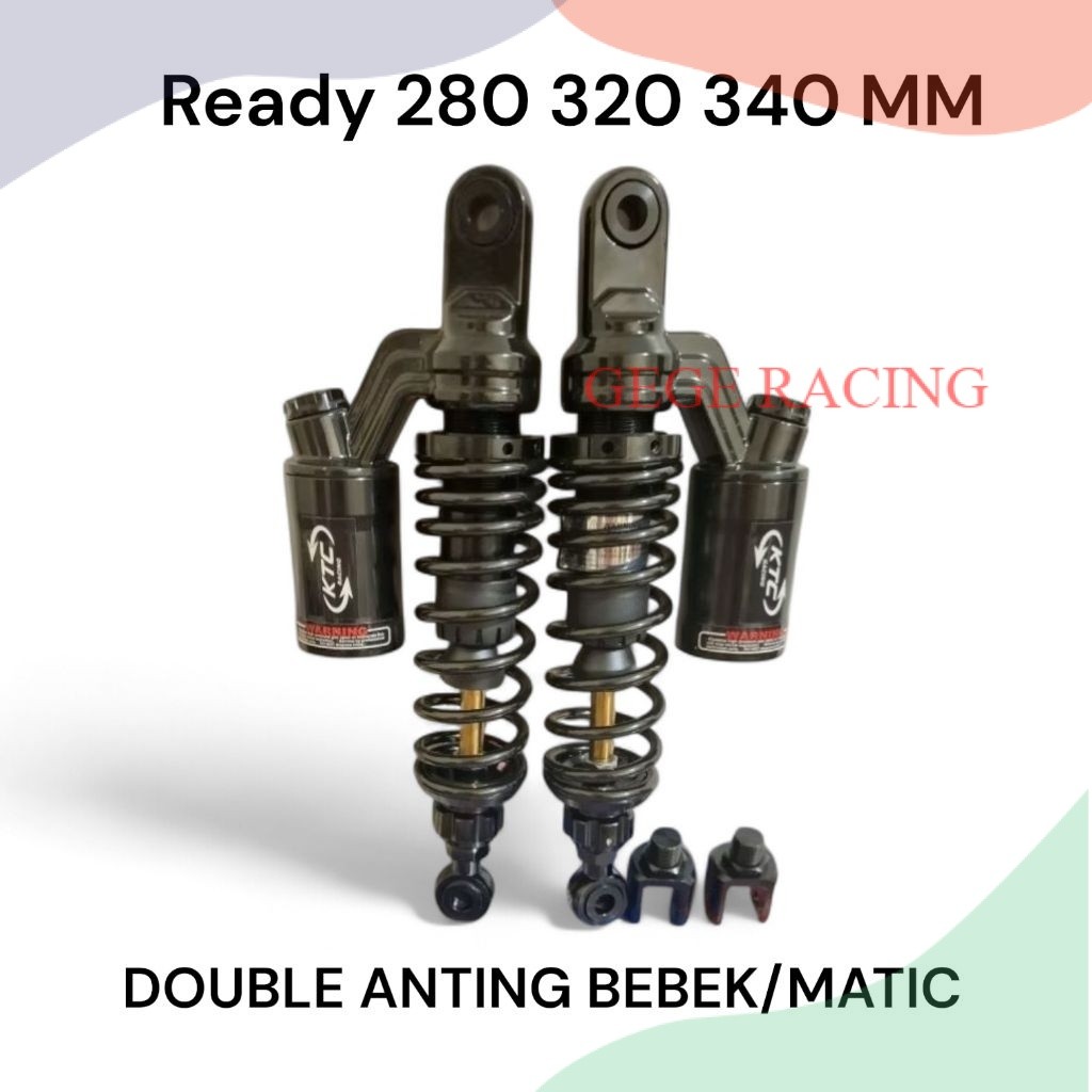 GR- SHOCKBREAKER COPY KTC RACING MODEL EXTREME DOUBLE TABUNG ATAS UK 280MM -320MM -340MM -360MM PNP 