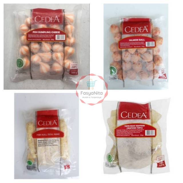 500gr Cedea Dumpling Keju, Fish Roll, Bakso Ikan, Tahu Bakso Seafood - TBK