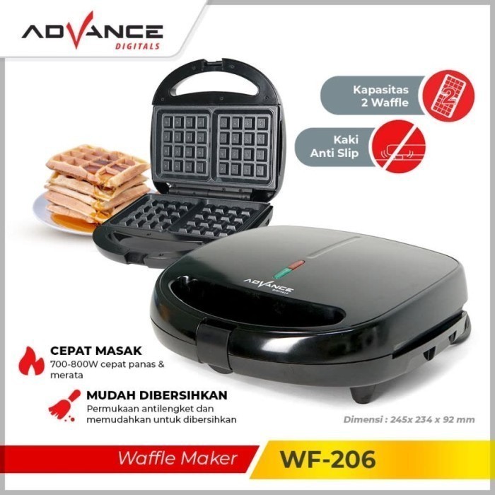 [BIYOO MART] WF-206 Waffle Maker Advance ADVANCE WAFFLE MAKER WF206 Pembuat Waffle Advance Wf 206