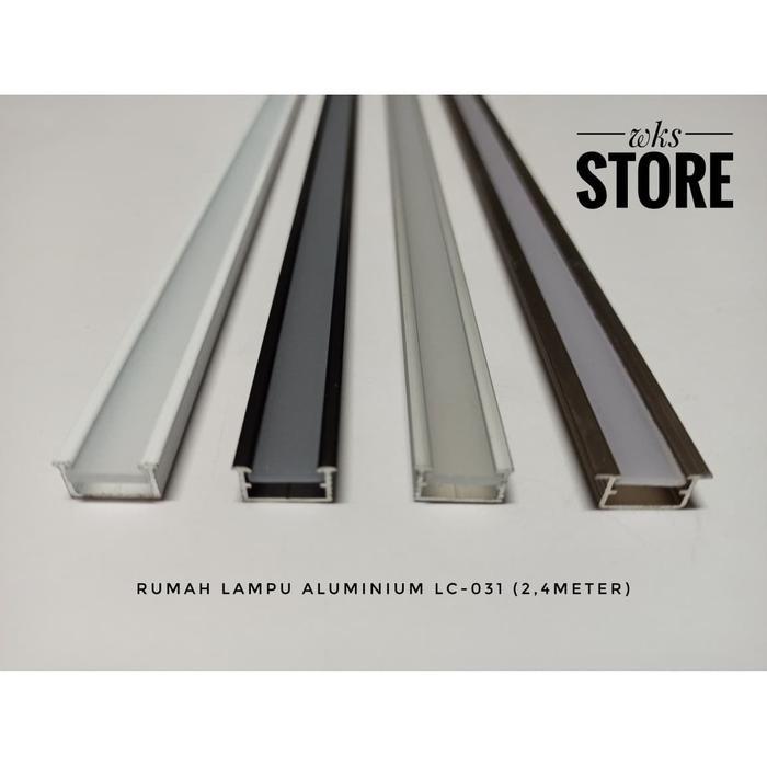 List Rel Rumah Lampu LED Strip Alumunium Acrylic - Cokelat