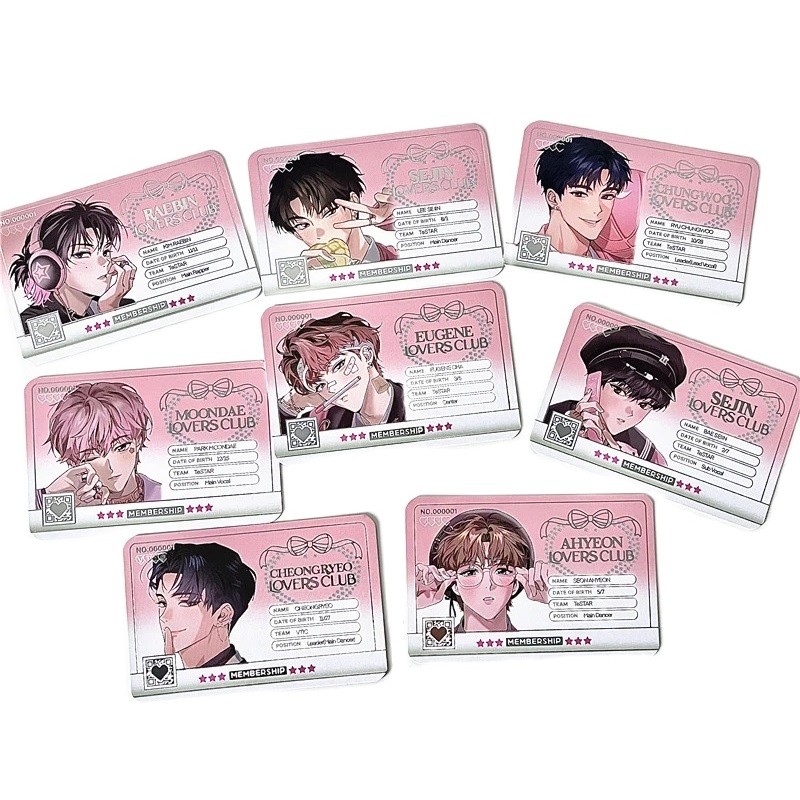 8Pcs/Set Korean Manhwa Debut or Die Lomo Card Park Moondae, Lee Sejin Cartoon aracters 3 Ines ID Pho