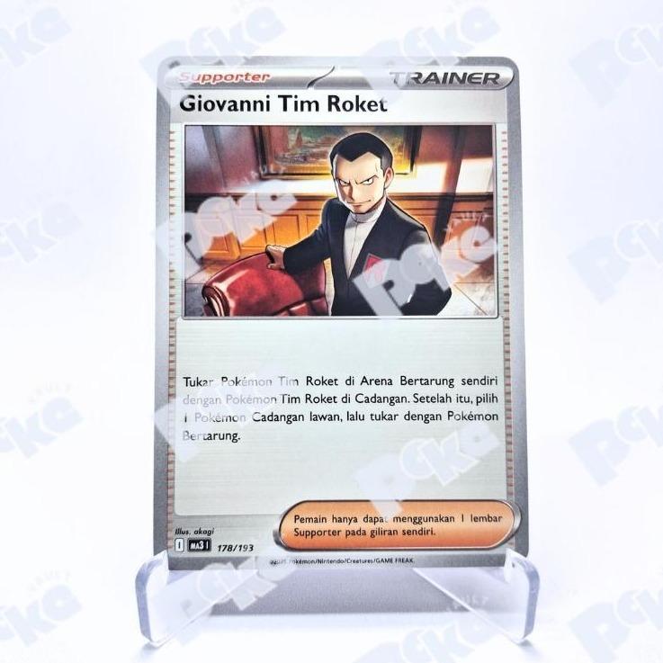 Kartu Pokemon TCG Indo - Giovanni Tim Roket MA3 | 178/193