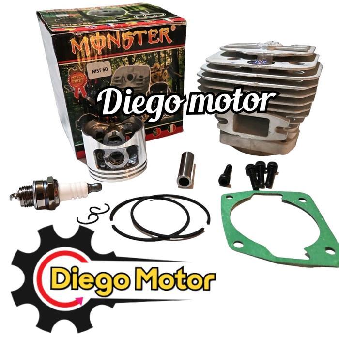 MST6000 Cylinder Blok Assy Komplit Mesin Chainsaw Senso Kecil Merk Monster 46mm