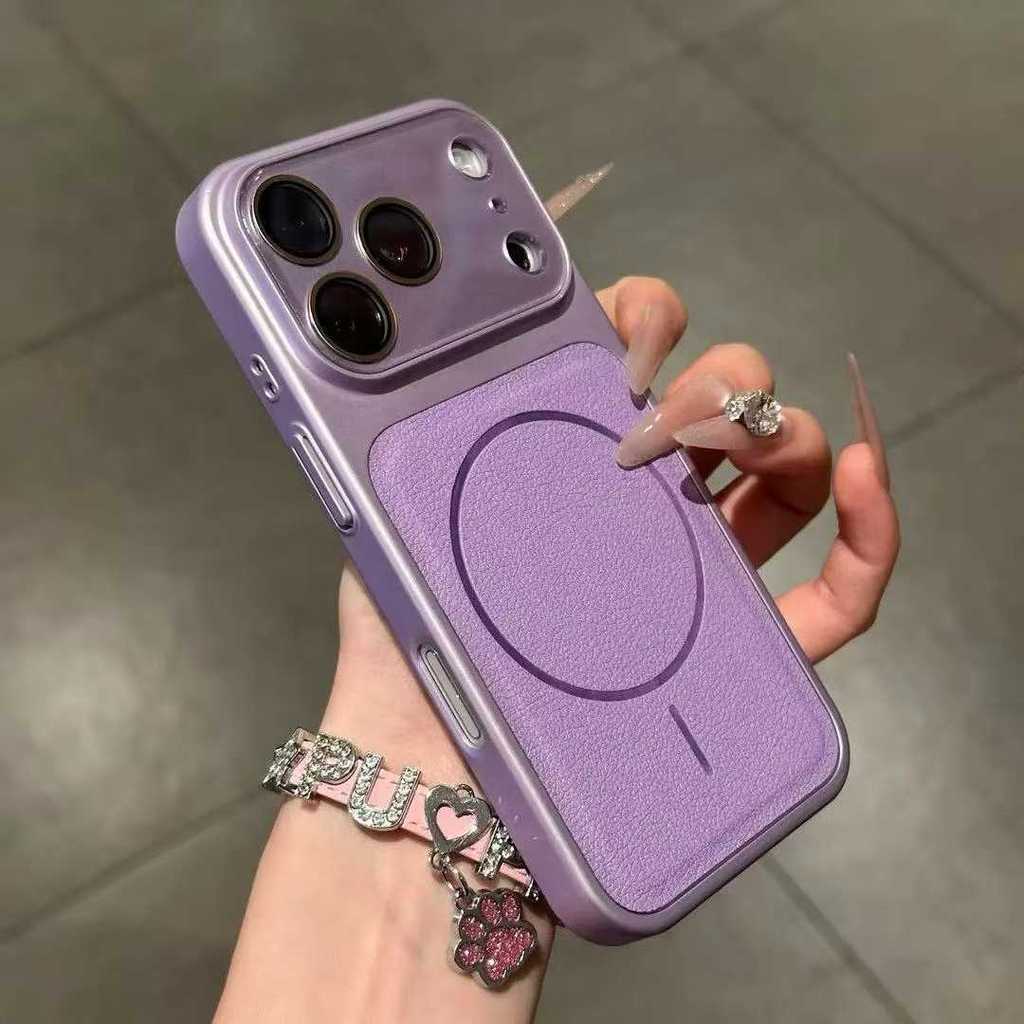 Casing Ponsel Keras PC Pelindung Kamera Magnet Kuat untuk iPhone 17 16 15 14 13 Pro Max Anti Sidik J