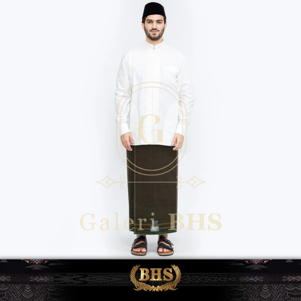 Sarung BHS Cosmo Silver Motif K26 PRC Olive Muda