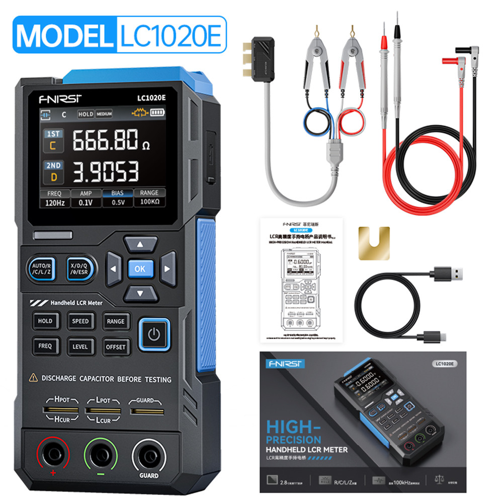 LC1020E Handheld gital Bridge Tester LCR Meter Auto-Ranging Inductance Capacitance Resistance Tester