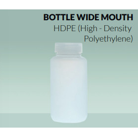 Bottle, wide mouth, HDPE, 1-4658 AS ONE