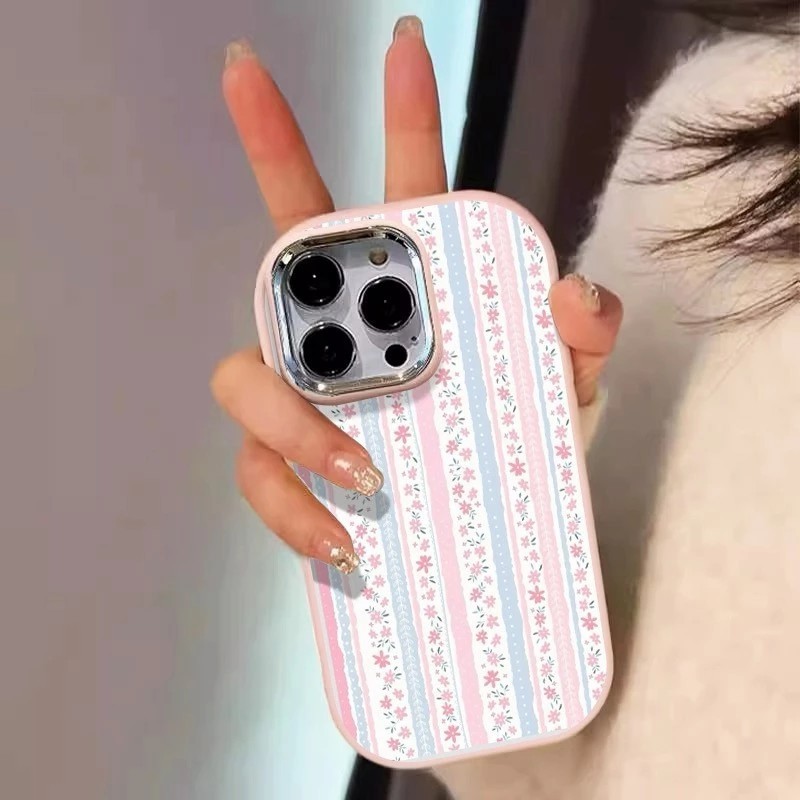 Casing ponsel Bunga kecil yang rusak cocok untuk Vivo V29 Y17S Y02 Y16 2022 Y17 Y20 Y21 2021 Y22 Y27