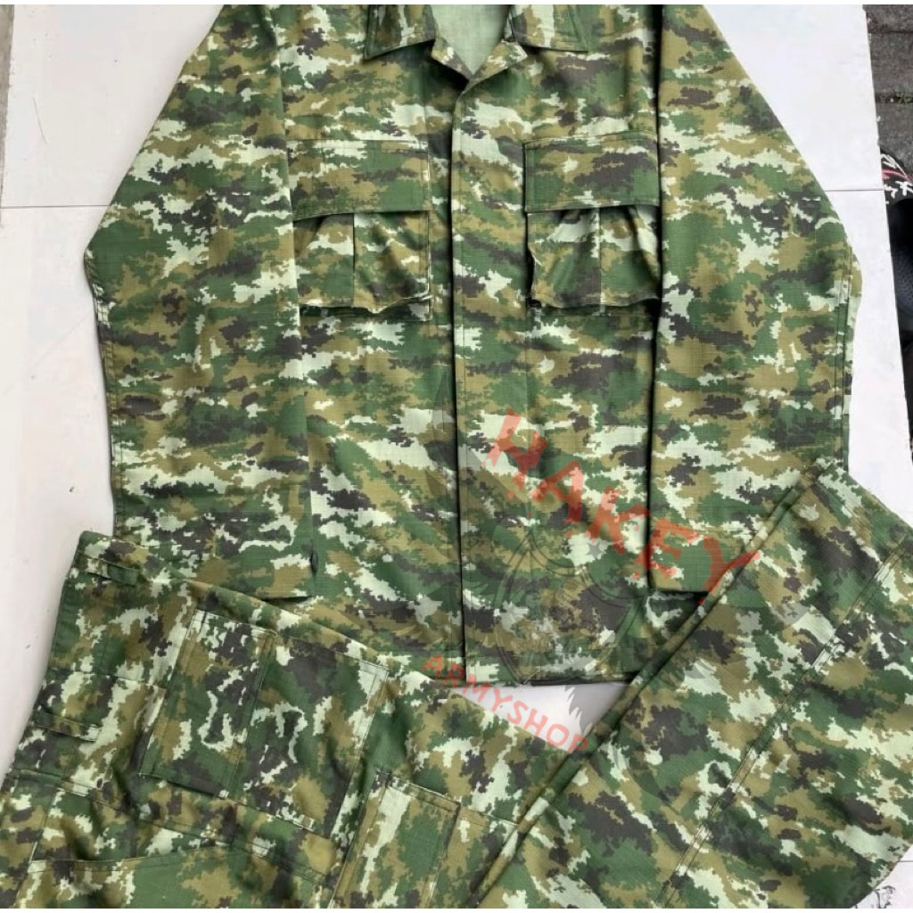 Setelan Seragam PDL Sage Green Terbaru 2025 Seragam TNI Motif Baru