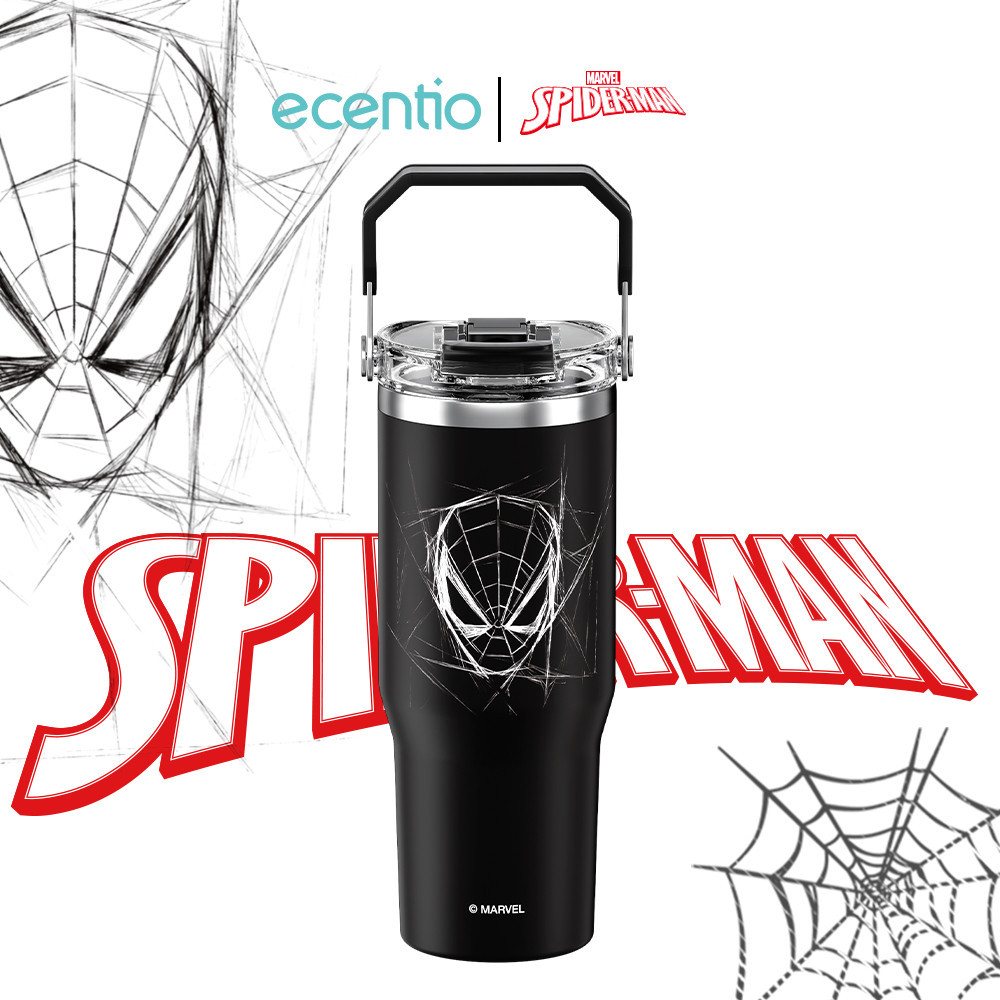 Ecentio Spiderman Limited Tumbler Minum 900ml Original Marvel stainless Steel acc13