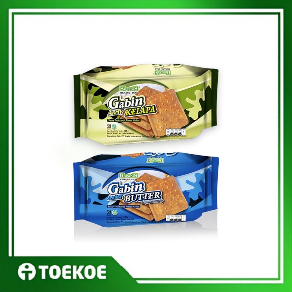 TOEKOE Aim Bogabis Biskuit Gabin Army 125gr Butter / Kelapa
