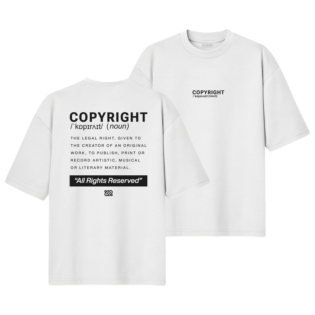 Surfinclo Oversized T-Shirt Streetwear COPYRIGHT Premium Cotton