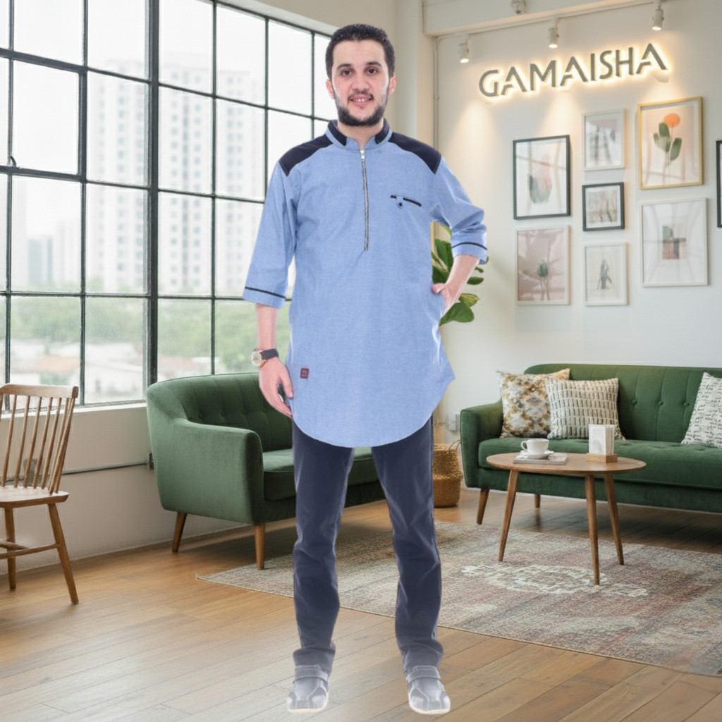 Arra Baju Koko Couple Ayah Anak Lengan Koko 3/4 Baju Muslim