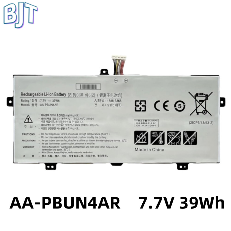 7.7V 39Wh New AA-PBUN4AR Laptop Battery 4Cell For Samsung NP900X5L 940X3L NT900X5P NT900X5L NP940X3L