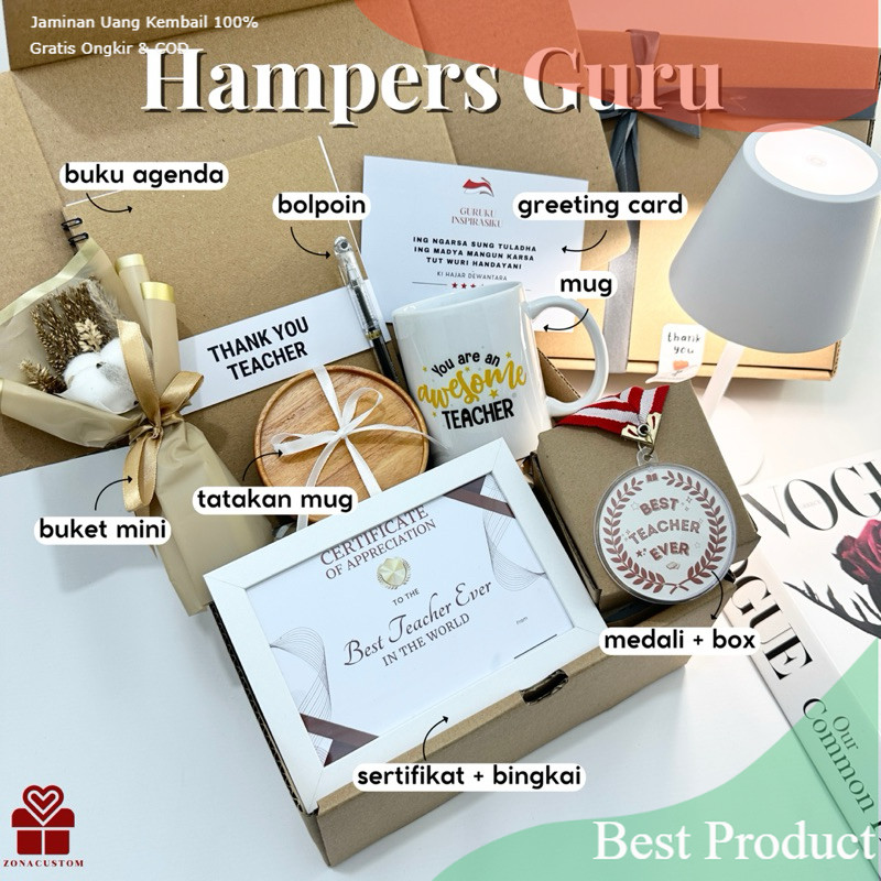 Kado Hampers Guru - Hadiah Perpisahan Guru - Kado Hari Guru Nasional - Kenang Kenangan Guru - Kado G