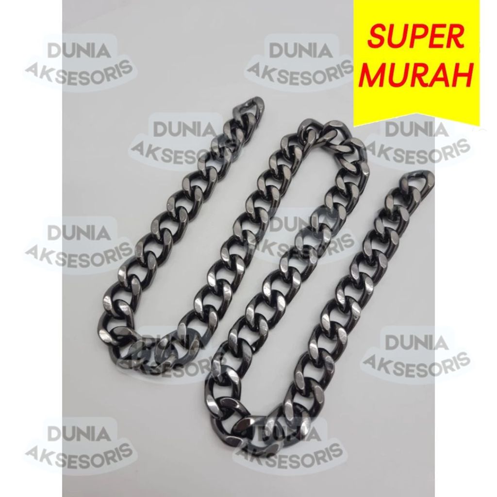 Asesoris Tas Rante Tas NEKEL HITAM - TEBAL PREMIUM R023 - Rante Aksesoris Tas & Dompet Fashion Wanit