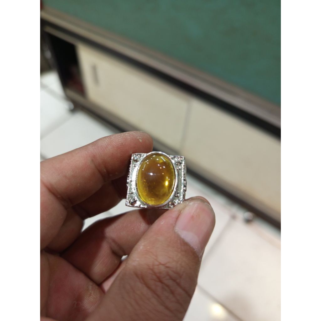 CINCIN BATU CYCLOP PAPUA KUNING OBSIDIAN