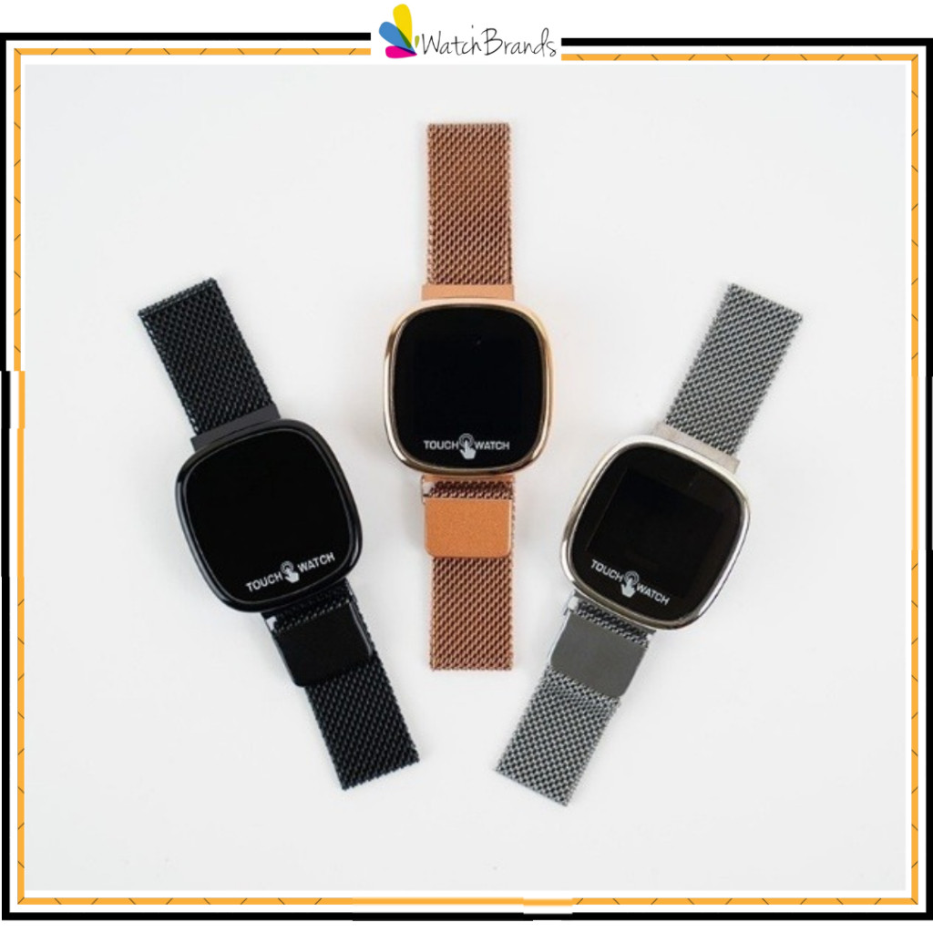 WBS Jam Tangan LED Digital Pria Wanita Rantai Magnet Electronic Fashion Couple Anak Remaja Premium R