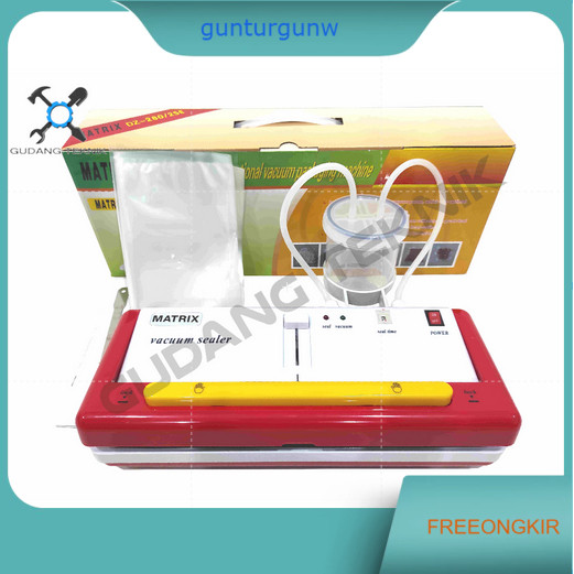 Vacuum Sealer Listrik DZ280 MATRIX / Vacum Vakum Pengemasan Makanan Obat DZ 280/2SE Pembungkus Makan