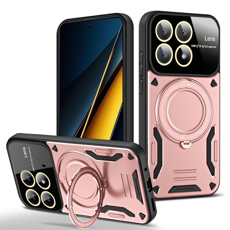 For Xiaomi 17 Pro Max case Shockproof Armor Bumper Stand with Holder Ring Cover casing For Xiaomi 17