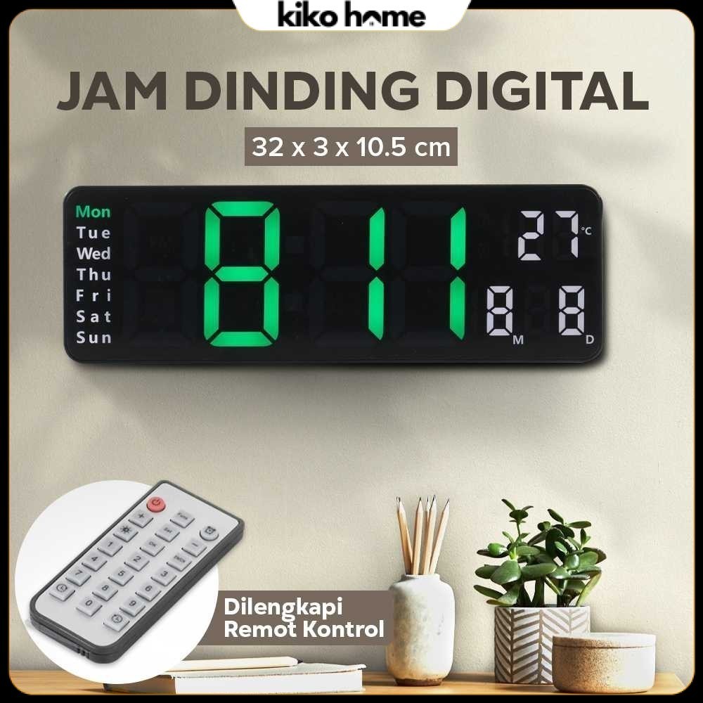 Jam Dinding Digital Minimalis Multifungsi with Remote -  6629