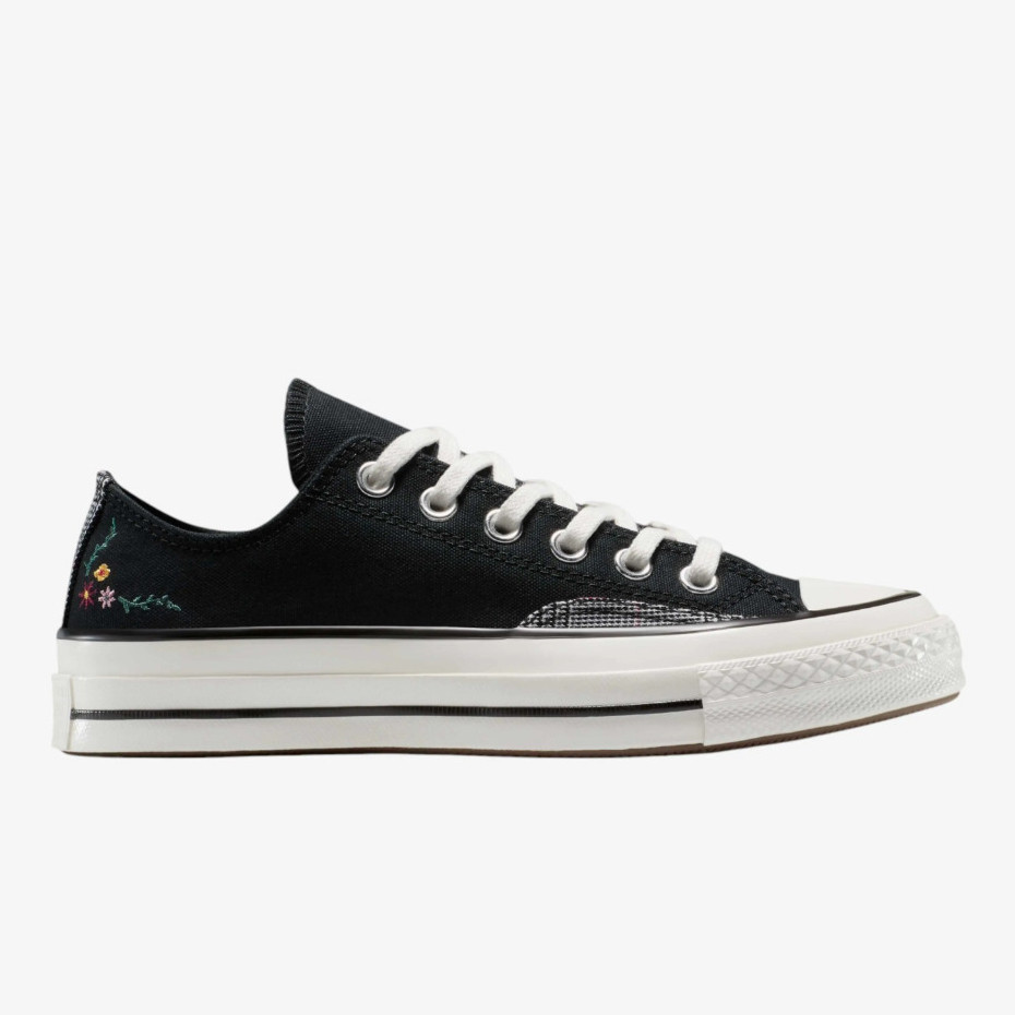 Sepatu Sneakers Wanita Converse Chuck 70 Varsity Vines Black Vintage White Branch Out Original A1554