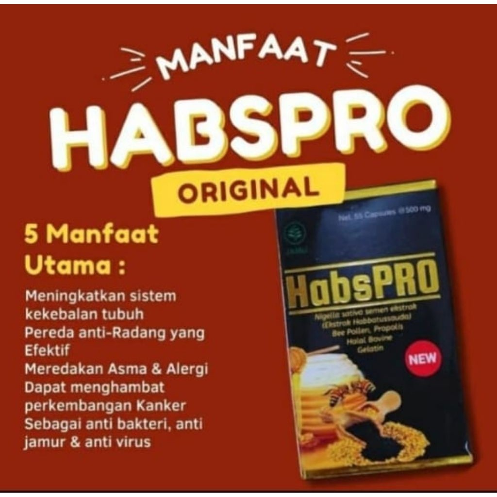 Habspro 55 Kapsul Obat Herbal Original BPOM – Jaga Daya Tahan Tubuh Beli Sekarang