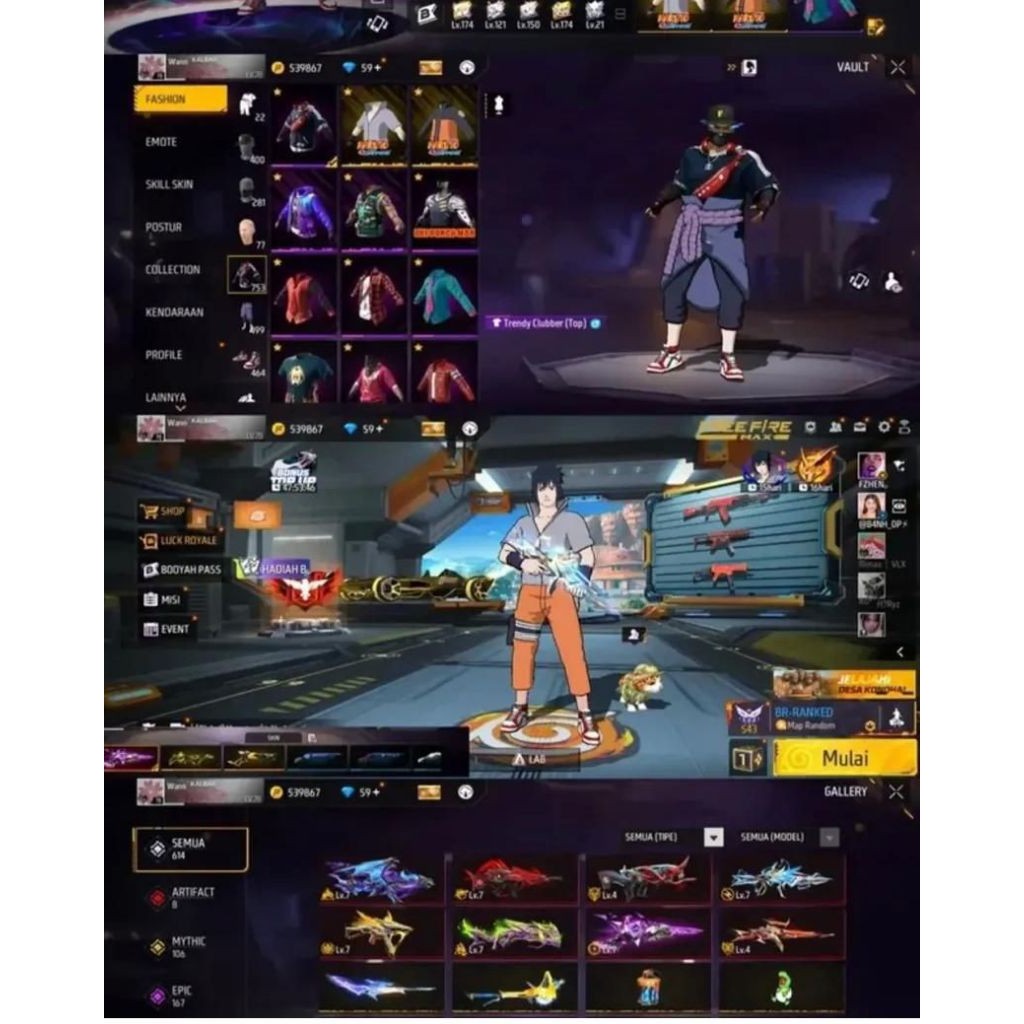 dijual akun free fire teramanah