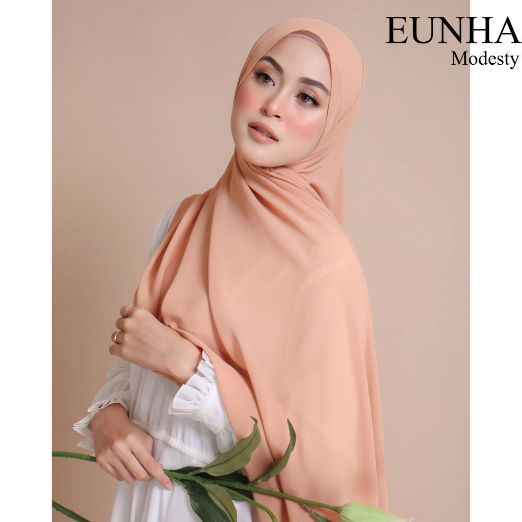 Hijab Pashmina Ceruty Baby Doll Premium Jatuh Anti Kusut / Pasmina Polos Kekinian Ceruty Bebydoll Sh