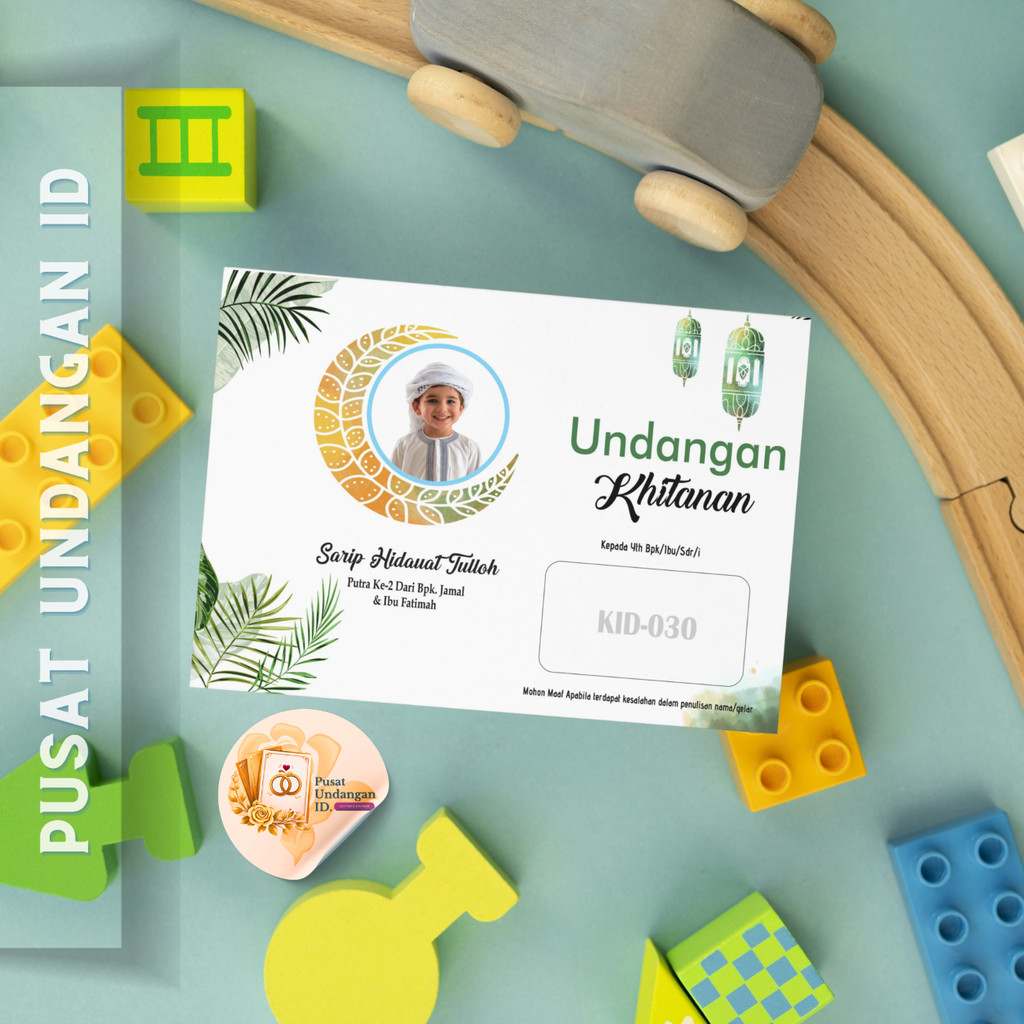 UNDANGAN KHITAN / TASYAKURAN KHITAN / KARTU UNDANGAN PHOTO / UNDANGAN PREMIUM | KID-030