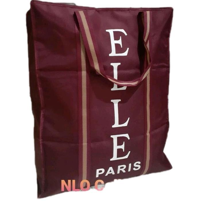 Tas Belanja Pasar Tali Panjang JUMBO 55x20x64 cm Tote Travel Laundry bag Serbaguna Wanita - Maroon