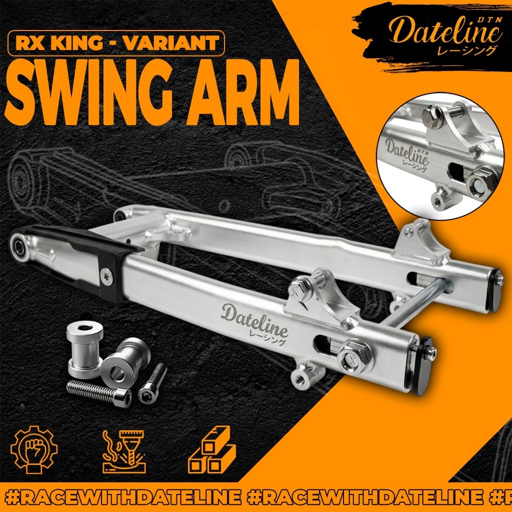 DATELINE SWING ARM CNC RX-KING ALUMINUM ALLOY RX KING OVAL SILVER
