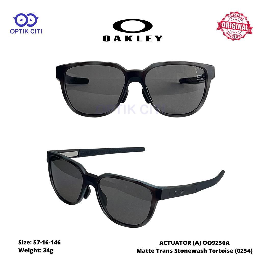 Kacamata Hitam Pria Sunglass Polarized Original Oakley Actuator A OO 9250 A - Matte Trans Stonewash 