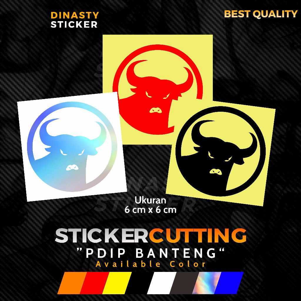 STICKER STIKER CUTTING VIRAL PDIP PERJUANGAN BANTENG