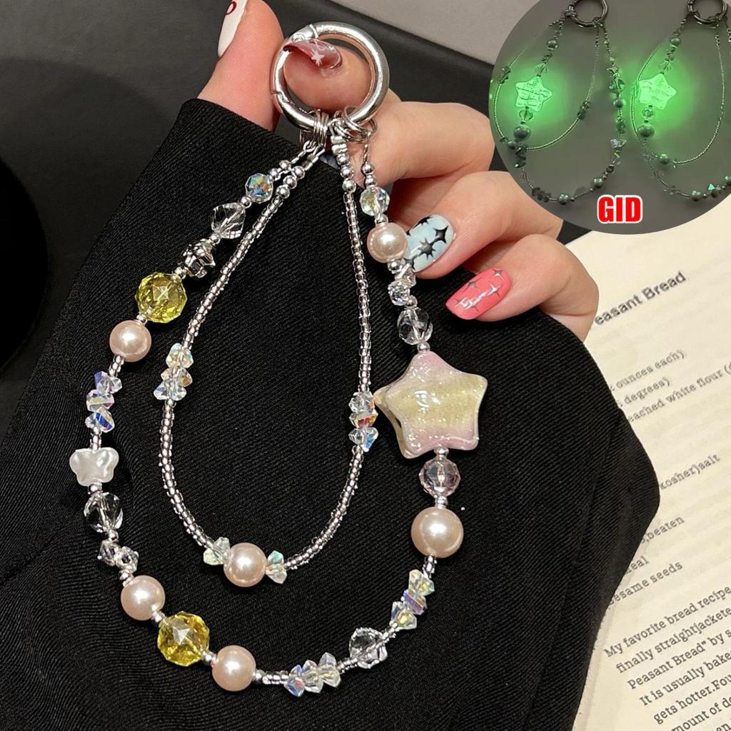 JRYU Gantungan HP Korea RYUJIN 504-GID gantungan gelang kristal gantungan tas menyala dalam gelap cr