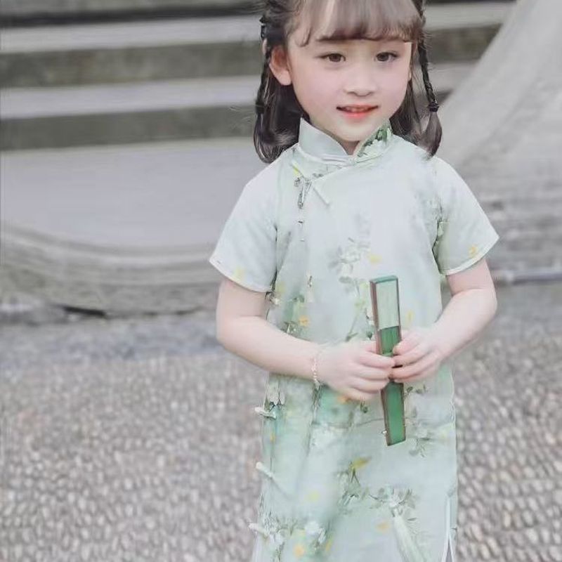 [Kota Dongeng] Cheongsam anak perempuan dan Hanfu baju baru gaya Cina gaya nasional anak-anak dan