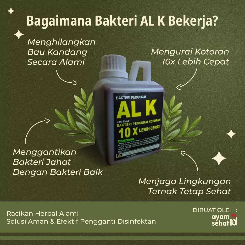 Bakteri AL K 500ML ASLI DIJAMIN 100% UANG KEMBALI JIKA TIDAK TERBUKTI GRATIS ONKIR TERUS YA - Probio
